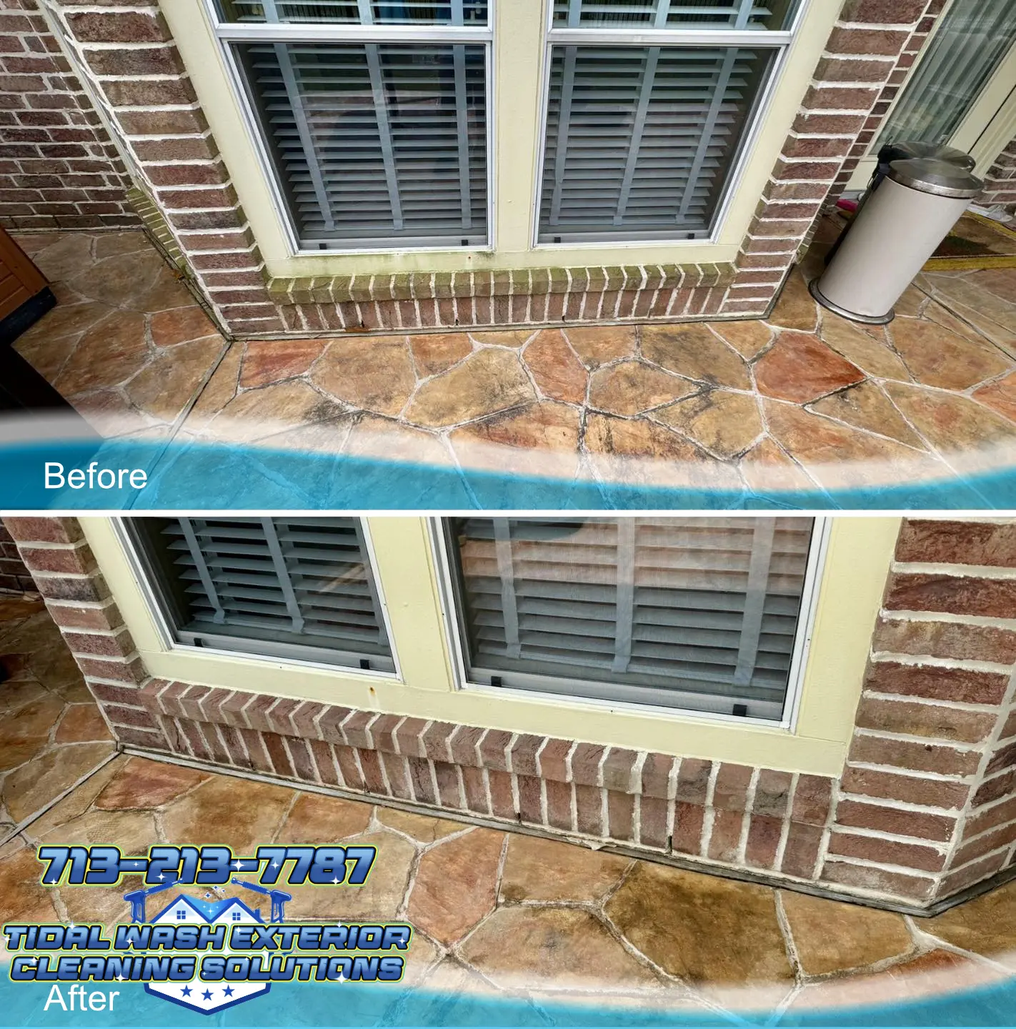 Soft washing and window cleaning in Pearland TX, restoring curb appeal with eco-friendly methods