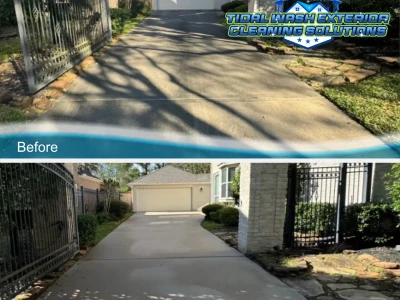 Houston Driveway Cleaning | Before and After Results