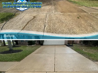 Driveway Oil Stain Removal in League City