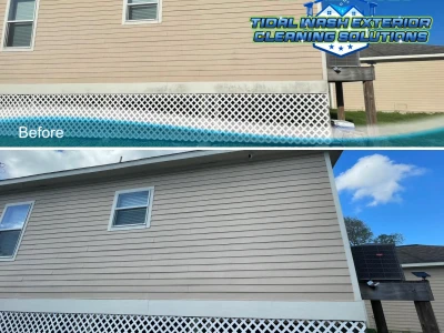 Residential Siding Soft Wash Cleaning in Galveston | Gentle Mold and Dirt Removal