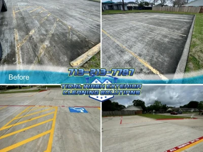 ustom parking layout maximizes efficiency in League City parking lot project.