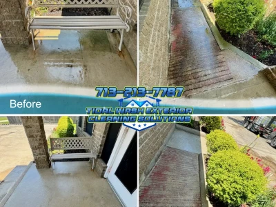 Baywood Oaks Clubhouse Front Entrance Cleaned