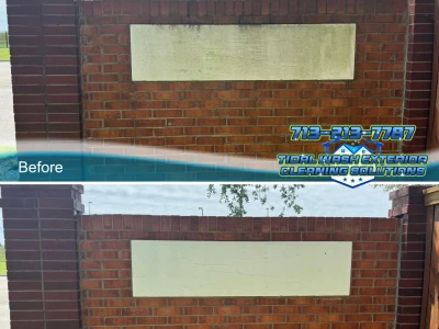 Baywood Oaks HOA Sign Back Detail Soft Washed